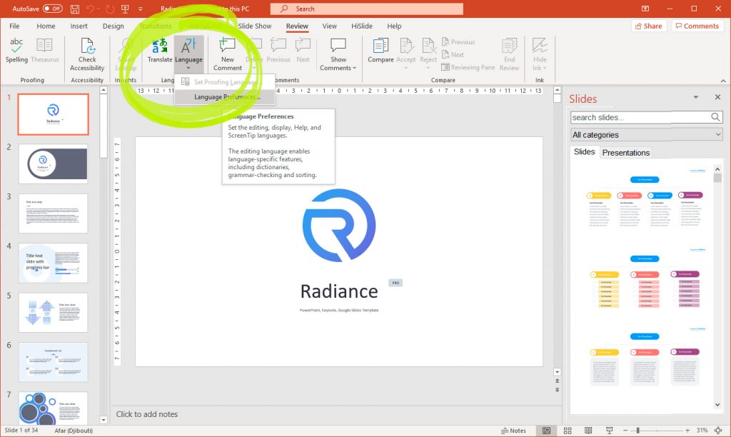 Can T Change Spell Check Language In Powerpoint