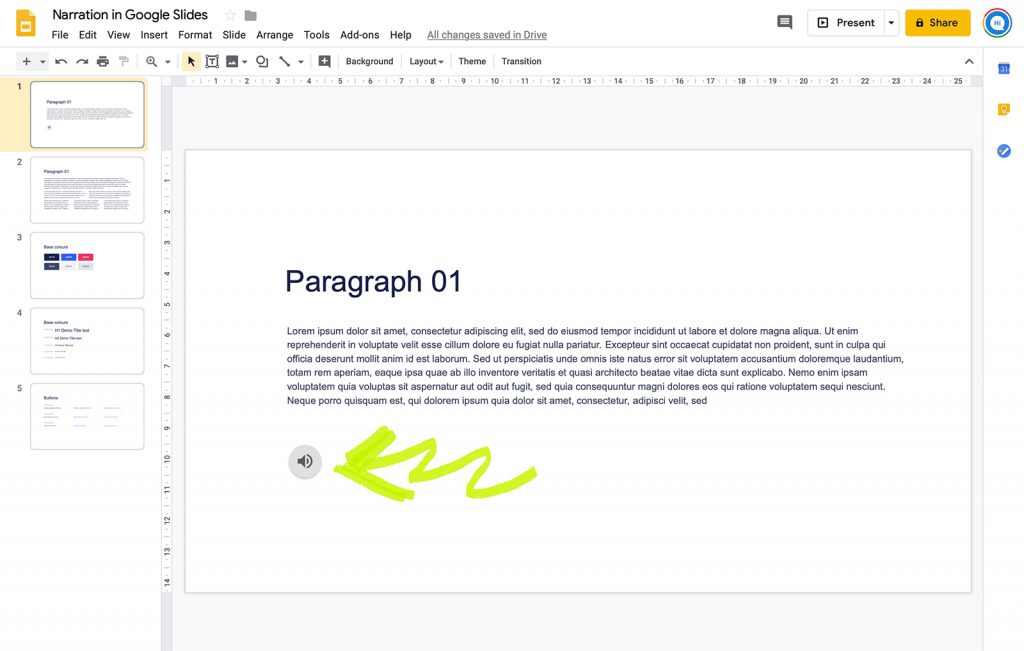 how to add voice to google slides