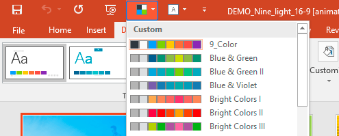 powerpoint slide design ideas change color