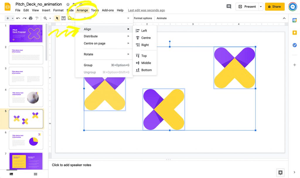 Align to Slide vs. Align Objects in PowerPoint