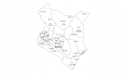 Kenya Map   Kenya Map For PowerPoint Google Slides And Keynote 441x256 