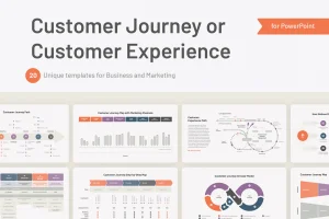 Customer Journey CJM or Customer Experience for PowerPoint, Google Slides and Keynote