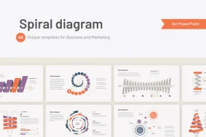 Spiral Diagram templates for PowerPoint, Google Slides and Keynote