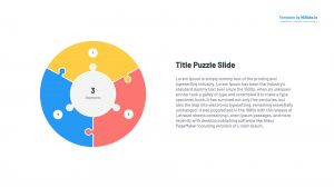Puzzle circle PPT 3 pieces for PowerPoint, Google Slides and Keynote
