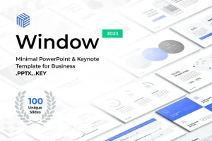 Window PowerPoint template and Keynote