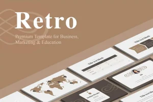 Retro template for PowerPoint, Google Slides and Keynote