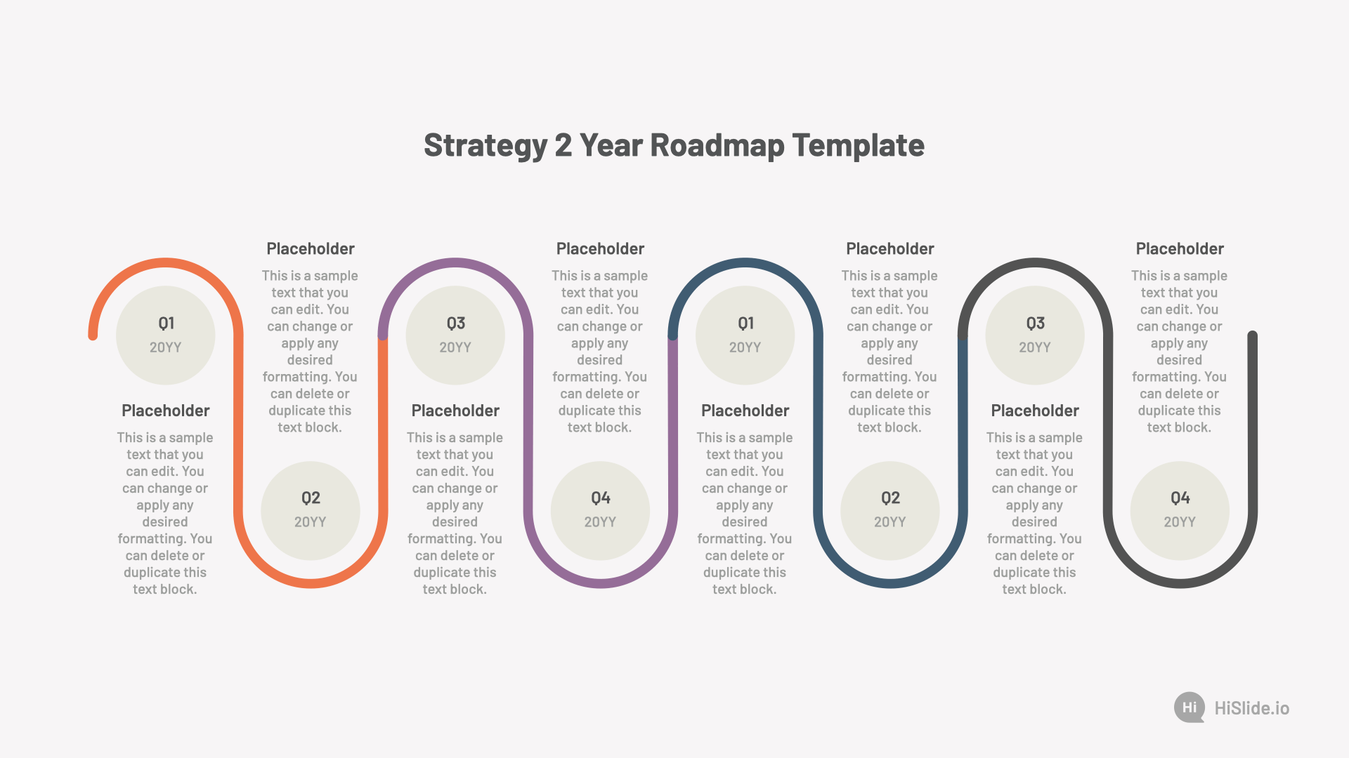 Strategy 2 Year Roadmap Blank Template - Free Download, HiSlide