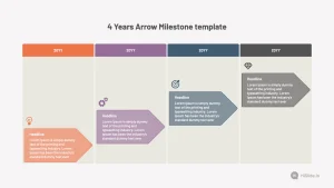 4 Years Arrow Milestone Template