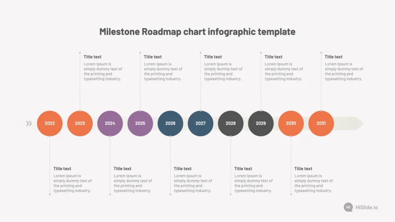 Milestone Roadmap Chart Infographic Template