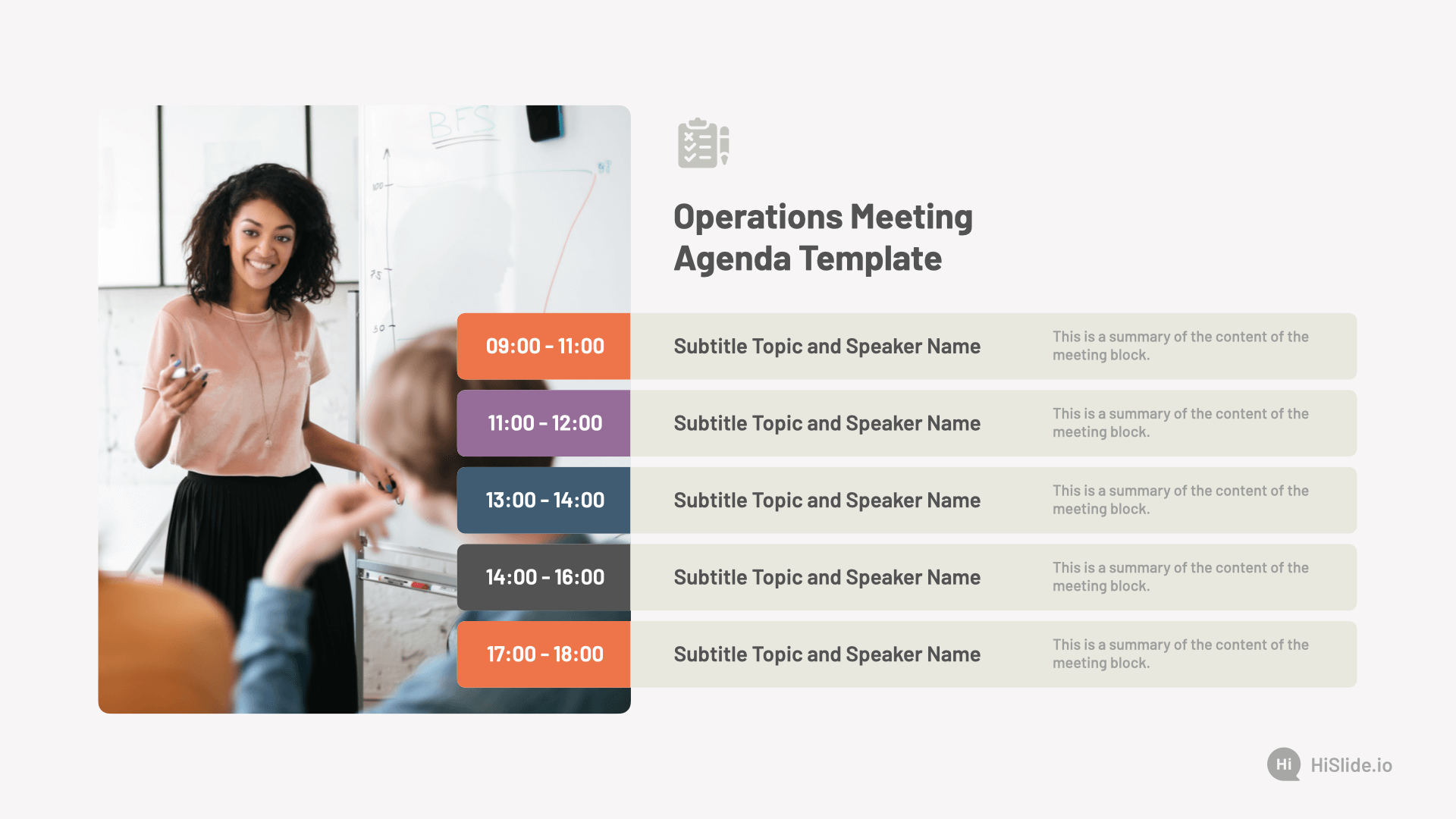 Operations Meeting Agenda Presentation Template Download