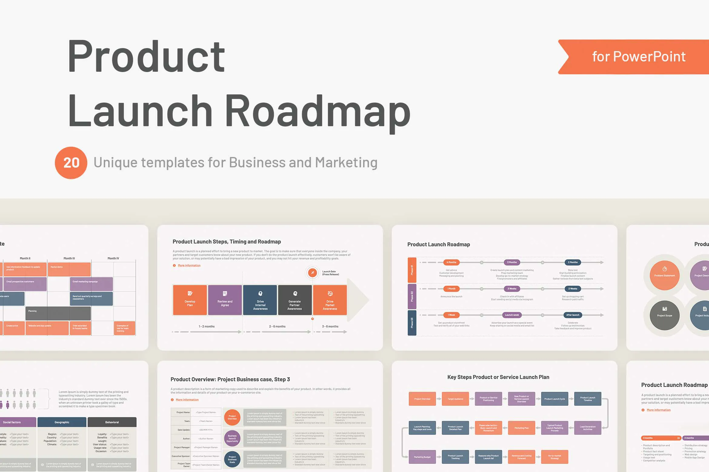 Product Launch Roadmap for PowerPoint, Google Slides and Keynote - HiSlide