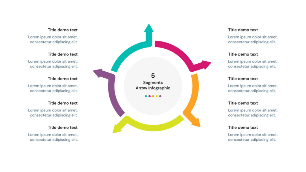 5 Segments Arrow PPT Free